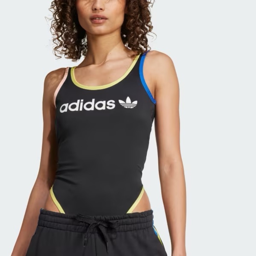 Adidas Black Bodysuit with Multicolor Accents - Picture 8 of 9